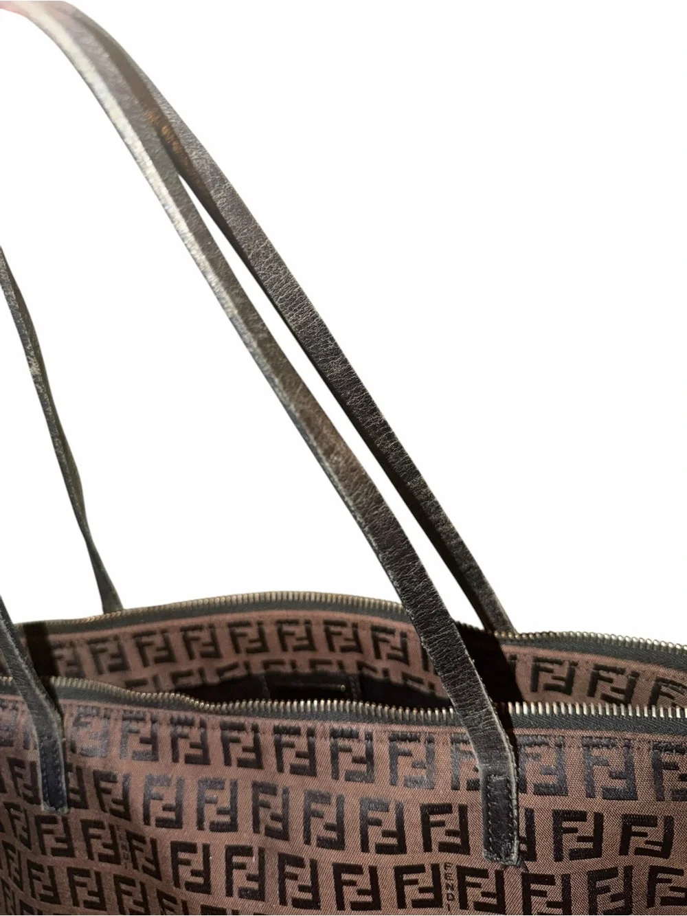 Fendi Brown Monogram FF Jacquard Tote